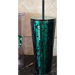 Starbucks Siren Green & Black Tumbler 2024 Anniversary Straw 24 oz NEW NWT